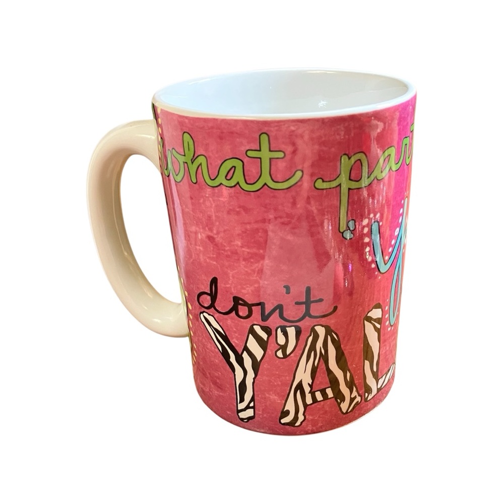 What Part of Y’all Don’t Y’all Understand Coffee Mug by Carson Hot Pink Zebra
